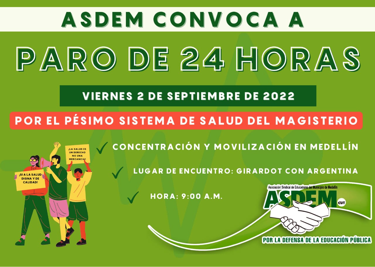 Cese de actividades por pésima prestación de servicios de salud al Magisterio
