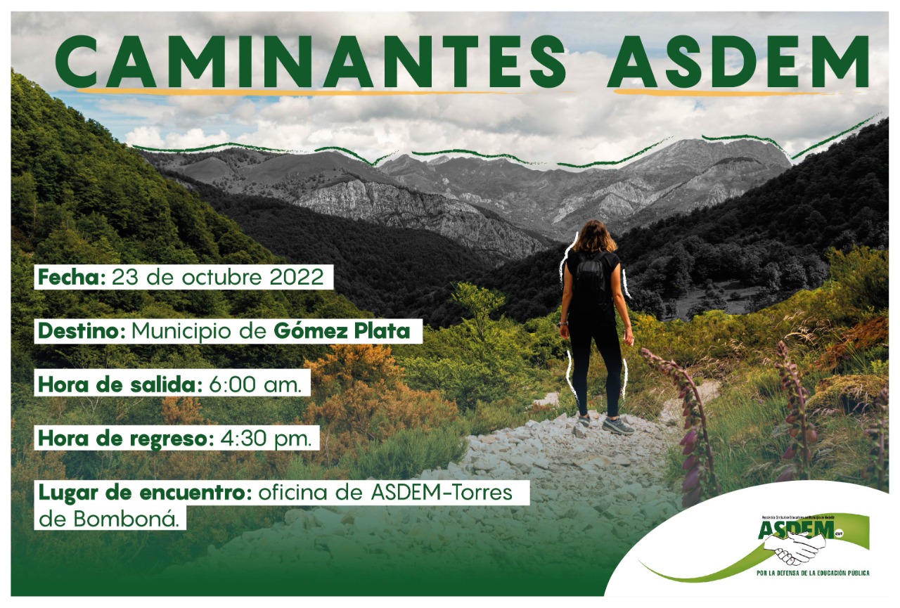 Sexta caminata ecológica ASDEM: Municipio de Gómez Plata