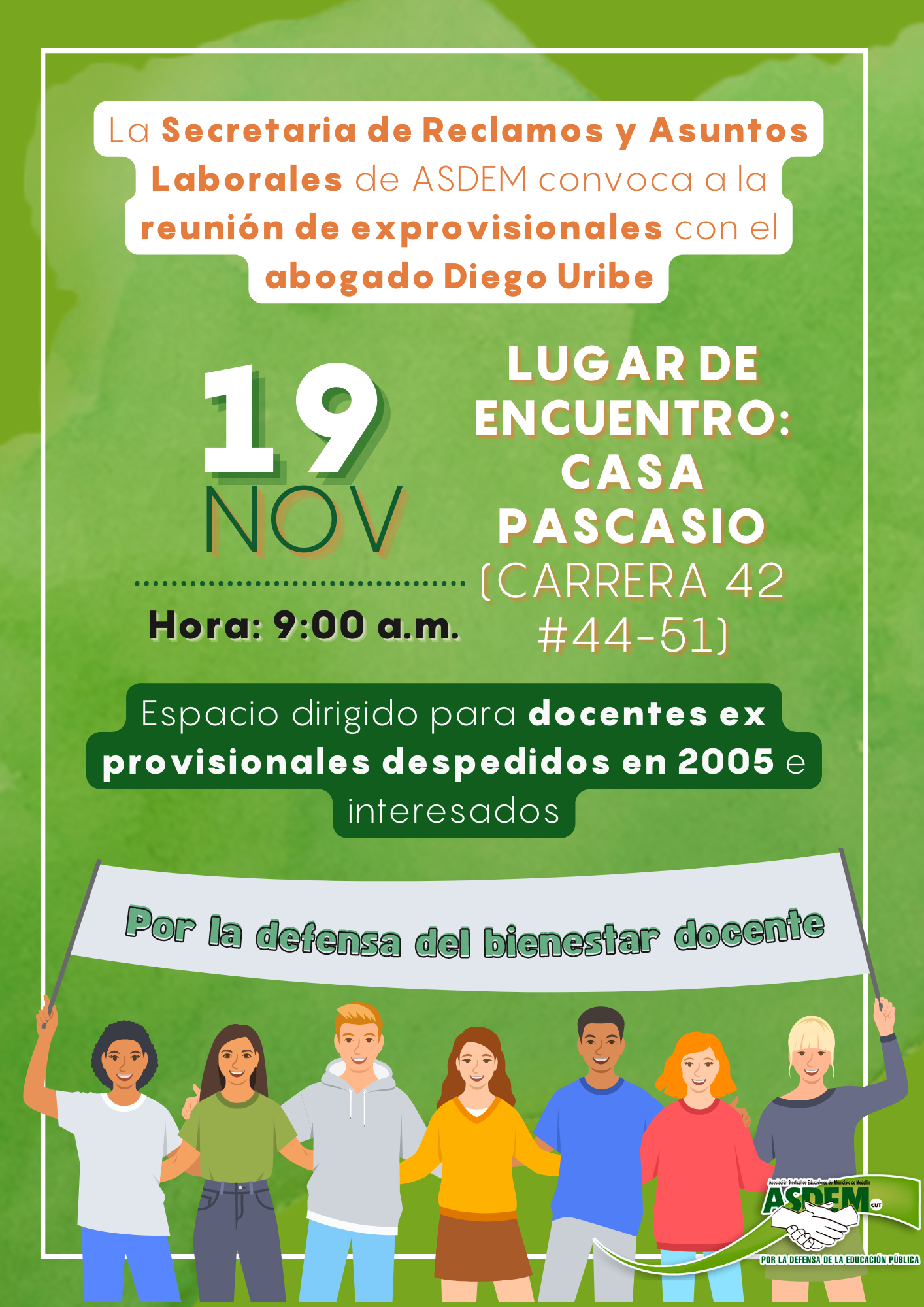 Reunión de exprovisionales despedidos en 2005