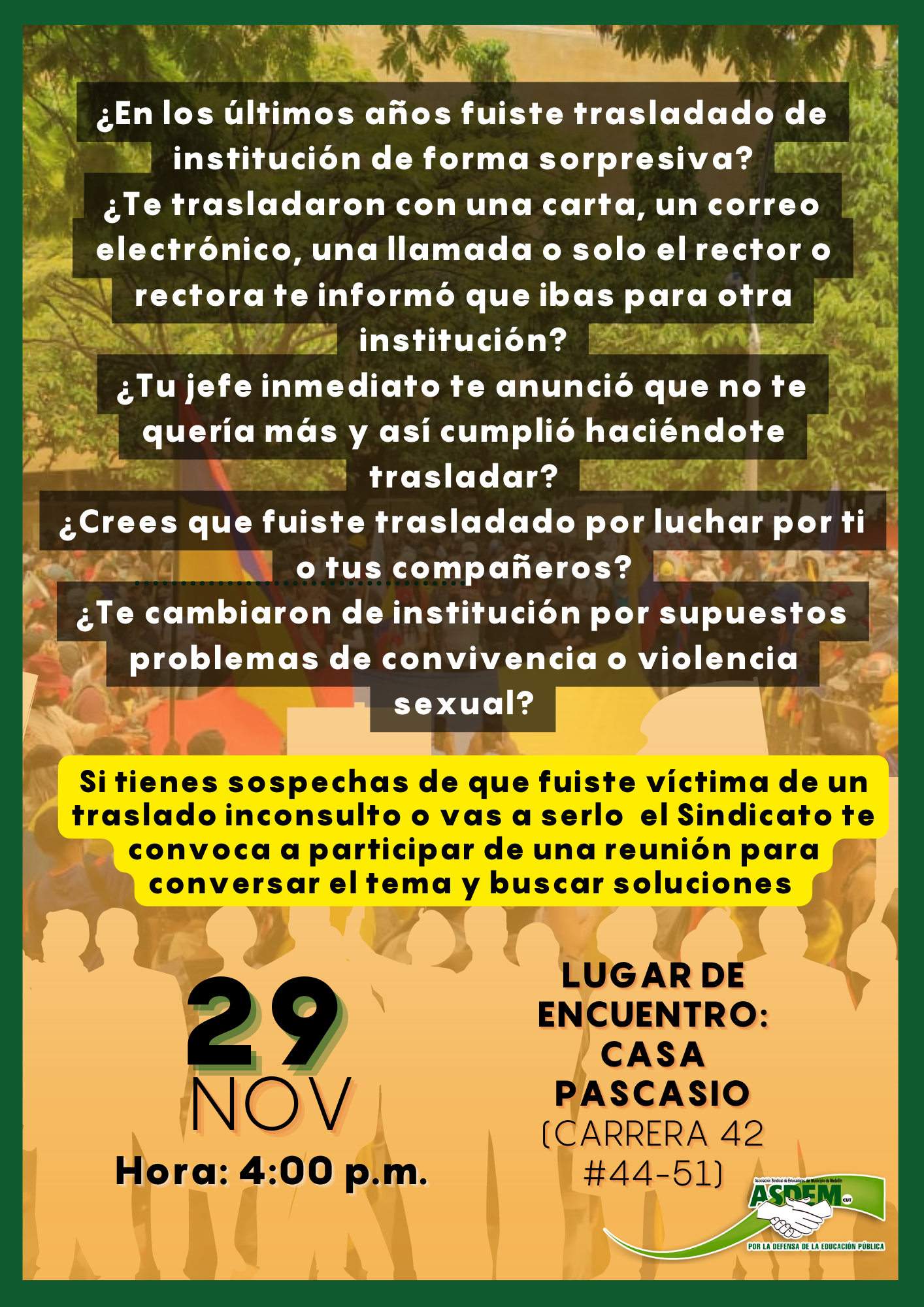 Reunión traslados inconsultos